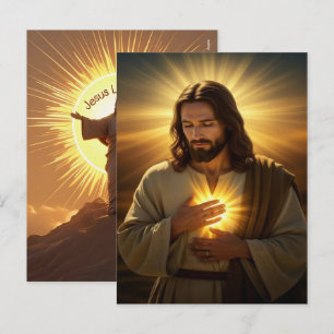 Jesus liebt mich 2025 Weihnachtsfest Glaube 2026 Feiertagspostkarte