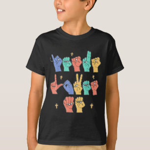 Jesus liebt mich Asl Christlich Jesus Kleinkind du T-Shirt