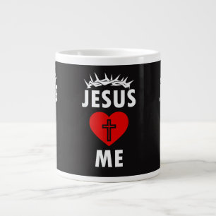 Jesus liebt mich christlich religiös Jumbo-Tasse