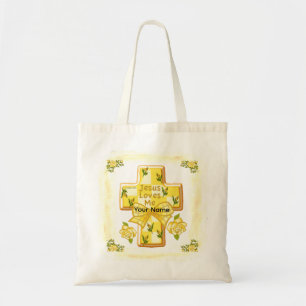 Jesus liebt mich christliche Kreuz-Tasche Tragetasche