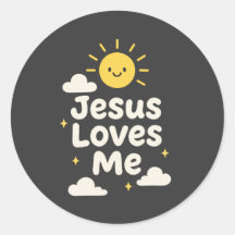 Jesus liebt mich christlicher Aufkleber