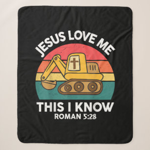 Jesus liebt mich, das weiß ich Bagger Christlich Sherpadecke
