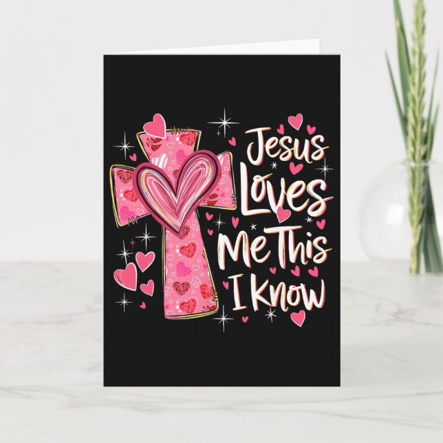 Jesus liebt mich, das weiß ich, Gott, religiös, ch Karte (Vorderseite)