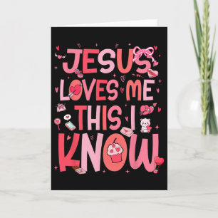 Jesus liebt mich, das weiß ich, Gott religiös chri Karte
