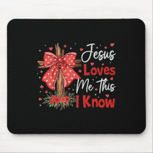 Jesus liebt mich, das weiß ich, Gott religiös chri Mousepad
