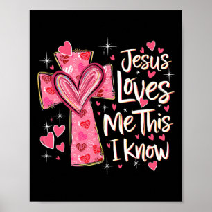 Jesus liebt mich, das weiß ich, Gott religiös chri Poster