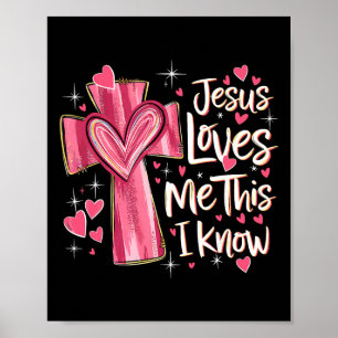 Jesus liebt mich, das weiß ich, Gott religiös chri Poster