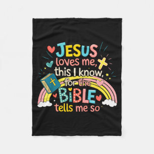 Jesus liebt mich, das weiß ich, Jungen Kinder Klei Fleecedecke