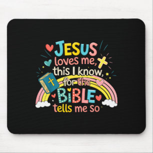 Jesus liebt mich, das weiß ich, Jungen Kinder Klei Mousepad