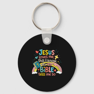 Jesus liebt mich, das weiß ich, Jungen Kinder Klei Schlüsselanhänger