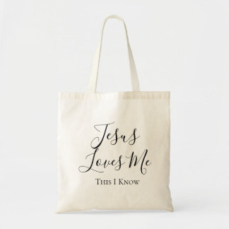 Jesus liebt mich, das weiß ich Tote Bag Tragetasche