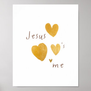 Jesus liebt mich Drucke Poster digitale Herzen