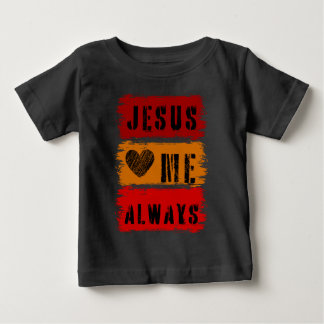 Jesus liebt mich immer - bete Bibelvers zum Evange Baby T-shirt
