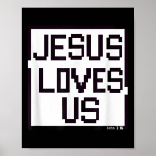 Jesus liebt mich liebt uns christlicher Glaube Jes Poster