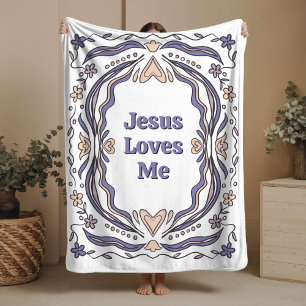Jesus liebt mich Sherpa-Decke Christliches Geschen Sherpadecke