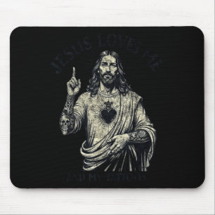 Jesus liebt mich und meine Tattoos Christlich Täto Mousepad