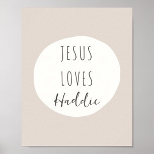 Jesus liebt Poster & Drucke mit individuellem Name