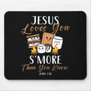 Jesus liebt S'more christliche Kirche Camper Campi Mousepad