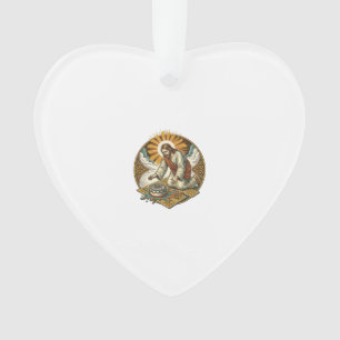 Jesus ließ den Geburtstagskuchen mit dem Gesicht n Ornament