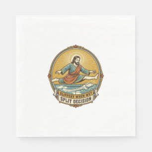 Jesus ließ feuchte Seife auf dem Badezimmerboden r Serviette