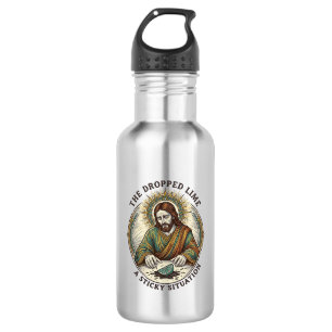Jesus ließ Limettenscheibe schmutzigen Boden Tequi Edelstahlflasche