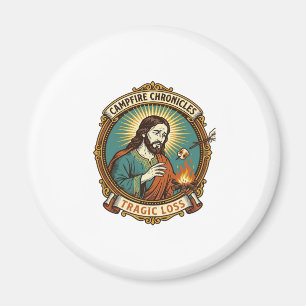 Jesus ließ Marshmallow Lagerfeuer Party Fail Humor Magnet