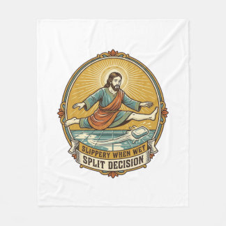 Jesus ließ nasses Seife auf dem rutschigen Badezim Fleecedecke