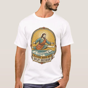 Jesus ließ nasses Seife auf dem rutschigen Badezim T-Shirt