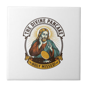 Jesus ließ perfekten Pfannkuchen fallen, der das W Fliese