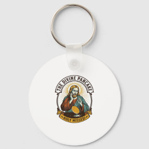 Jesus ließ perfekten Pfannkuchen fallen, der das W Schlüsselanhänger
