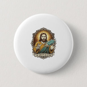 Jesus ließ rutschige Seife Duschbad ungeschickt fa Button