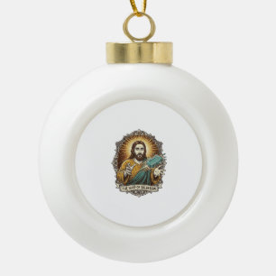 Jesus ließ rutschige Seife Dusche ungeschickt Bade Keramik Kugel-Ornament
