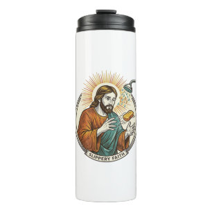 Jesus ließ rutschige Seife Duschwanne Ungeschickt Thermosbecher