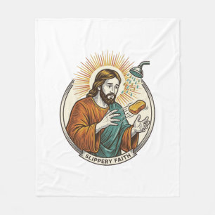 Jesus ließ rutschige Seife Duschwanne Ungeschickte Fleecedecke
