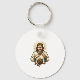 Jesus ließ schweren Medizinball fallen Zeh Schmerz Schlüsselanhänger