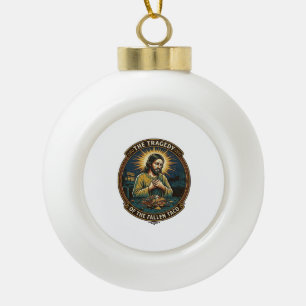 Jesus ließ spät nachts Taco-Straßenessen betrunken Keramik Kugel-Ornament