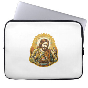 Jesus ließ Sushi in Sojasauce fallen Food Humor Laptopschutzhülle