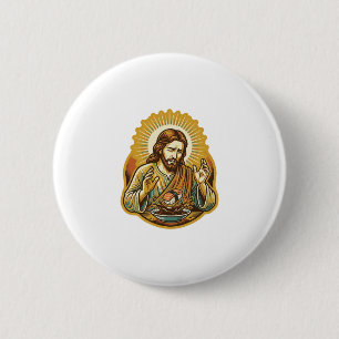 Jesus ließ Sushi in Sojasauce fallen Spritzer Food Button