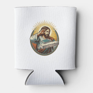Jesus ließ Telefon Gesicht flach Beton Panik Bilds Dosenkühler