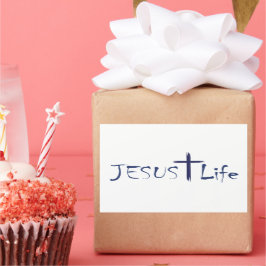 JESUS Life Blue Text Stickers 20 pro Blatt