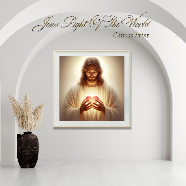 JESUS LIGHT OF THE WORLD LEINWANDDRUCK (Von Creator hochgeladen)