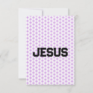 Jesus Lila Kreuz Muster Heilige Karte