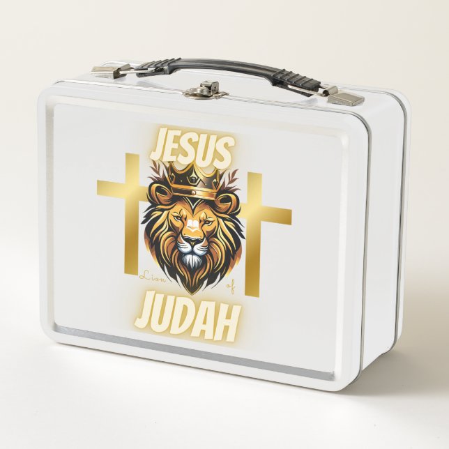 Jésus Lion de Juda - Lunchbox blanc (Devant)