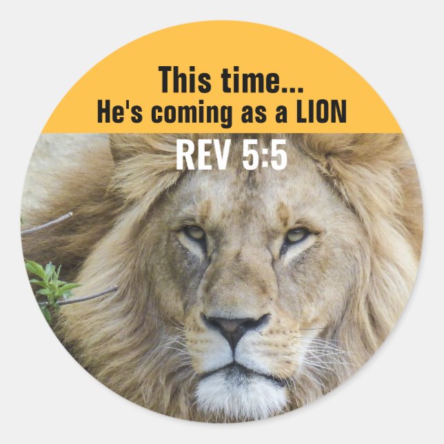 JESUS LION OF JUDAH CHRISTLICH STICKERS (Vorderseite)