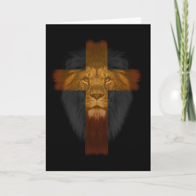 Jesus Lion of Judah Grußkarte Karte (Vorderseite)