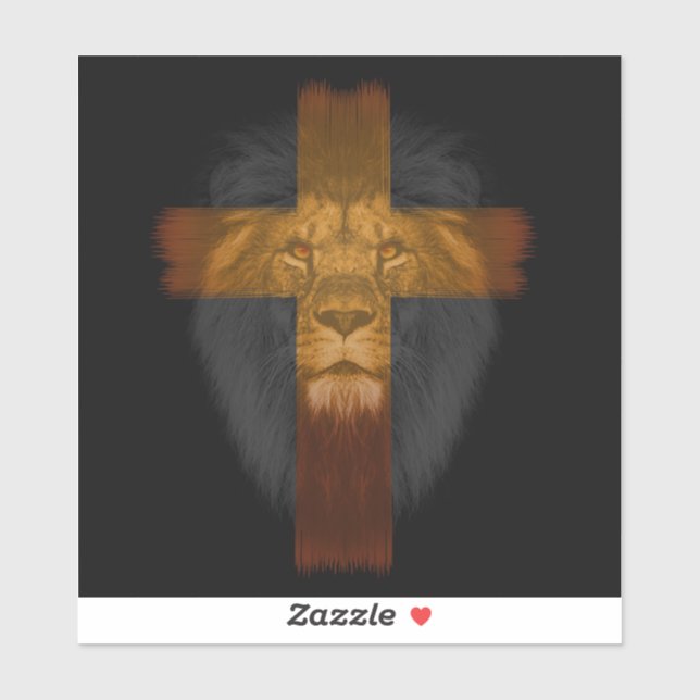 Jesus Lion von Judah Vinyl Sticker (Blatt)