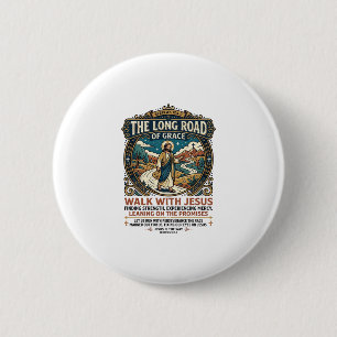 Jesus LKW-Fahrer Langstrecken-T-Shirt Inspirierend Button