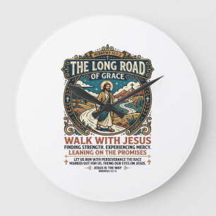 Jesus LKW-Fahrer Langstrecken-T-Shirt Inspirierend Große Wanduhr