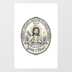 Jesus Lo Fi Lernbeats Ästhetisches Grafik T-Shirt  Fensteraufkleber