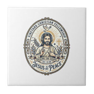 Jesus Lo Fi Lernbeats Ästhetisches Grafik T-Shirt Fliese